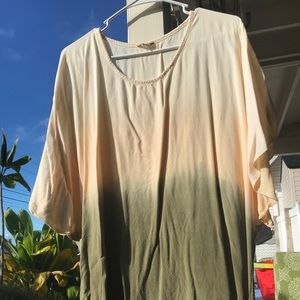 Sheer dress with dolman sleeves